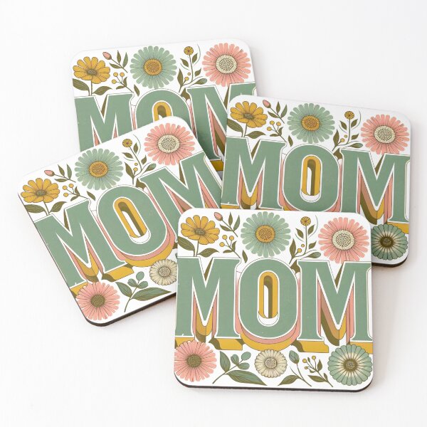 Item preview, Retro Floral MOM Art – Vintage Mother's Day Gift designed and sold by JenniferCreaArte .
