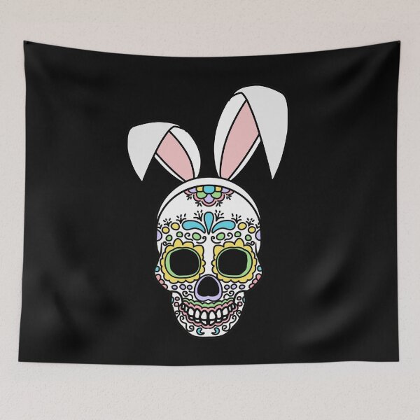 Item preview, Skull Day of the Dead Bunny Ears designed and sold by BeesNeesTees.