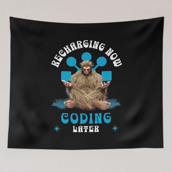 Item preview, Bigfoot Programmer Coder Software Developer Meditating Recharging designed and sold by Vac1.