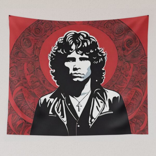 Item preview, Jim Morrison Red artwork | TheAmericanPoet | The Doors designed and sold by TheAmericanPoet.