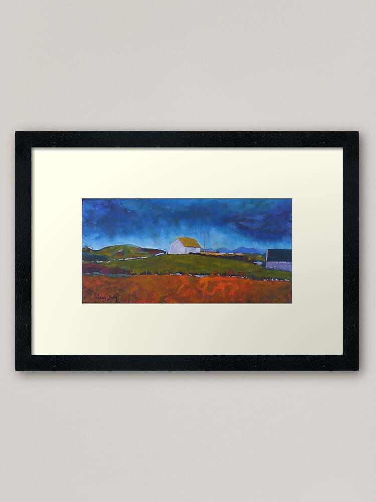 Thumbnail 1 of 7, Framed Art Print, Stone Cottage, Ireland designed and sold by eolai.