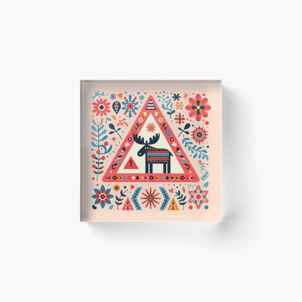 Item preview, Call of the North – Moose Migration Magic in Folk Colours by heidiannemorris © designed and sold by FOLK ART FUSION by heidiannemorris.