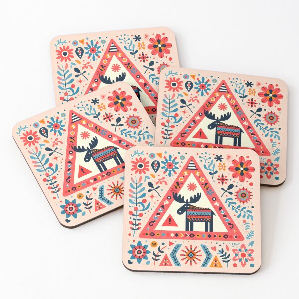Item preview, Call of the North – Moose Migration Magic in Folk Colours by heidiannemorris © designed and sold by FOLK ART FUSION by heidiannemorris.