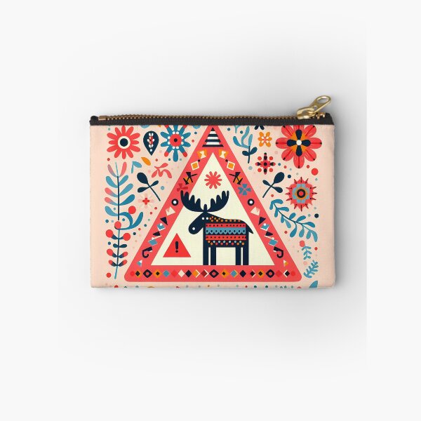 Item preview, Call of the North – Moose Migration Magic in Folk Colours by heidiannemorris © designed and sold by FOLK ART FUSION.