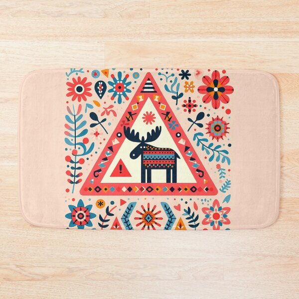 Item preview, Call of the North – Moose Migration Magic in Folk Colours by heidiannemorris © designed and sold by FOLK ART FUSION by heidiannemorris.