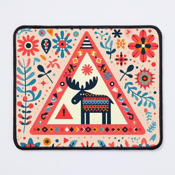 Item preview, Call of the North – Moose Migration Magic in Folk Colours by heidiannemorris © designed and sold by FOLK ART FUSION by heidiannemorris.
