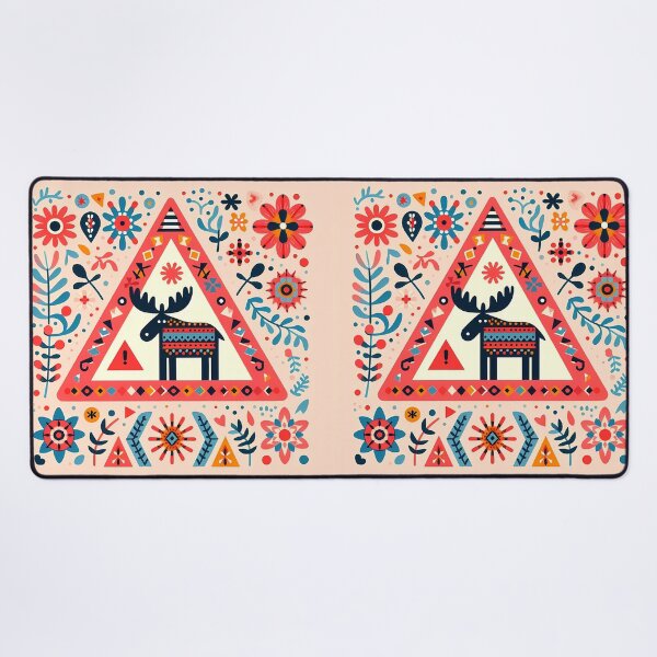 Item preview, Call of the North – Moose Migration Magic in Folk Colours by heidiannemorris © designed and sold by FOLK ART FUSION by heidiannemorris.