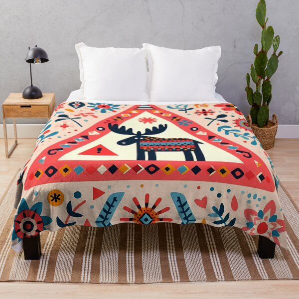 Item preview, Call of the North – Moose Migration Magic in Folk Colours by heidiannemorris © designed and sold by FOLK ART FUSION by heidiannemorris.