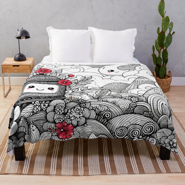 Item preview, Kawaii Back and White Japanese Patterns Allover Print 2 designed and sold by JohnnyVillas.