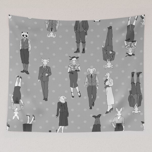 Item preview, vintage humanoid anthropomorphic animal people designed and sold by Gossip Rag.