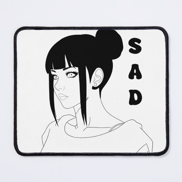 Item preview, Sad Girl with a messy bun designed and sold by RuinTheGod.