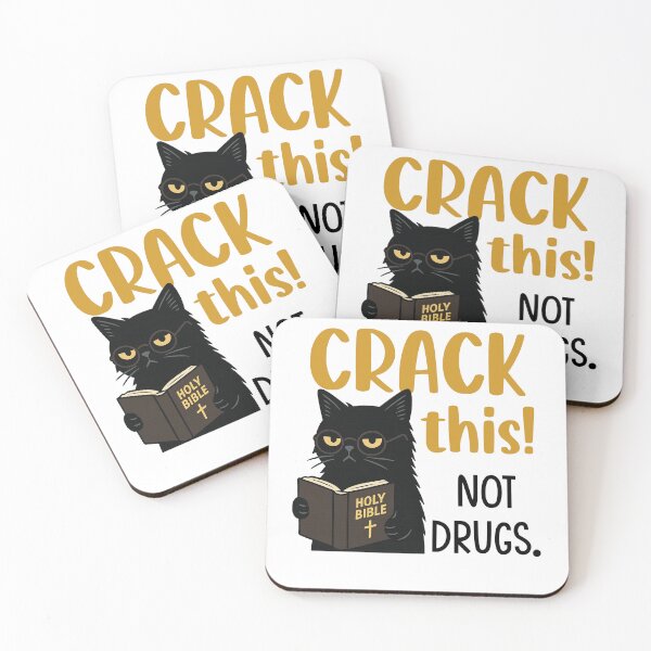 Item preview, Funny Black Cat "Crack This" Bible Reading – Christian Humor Cat Design designed and sold by tcvnguyen.