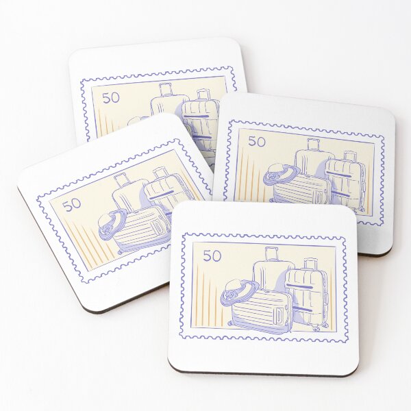 Item preview, Summer vintage stamp suitcase designed and sold by Deepness2023.