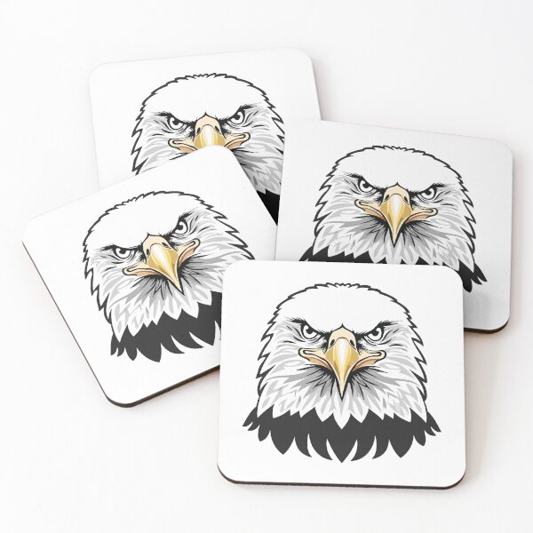 Item preview, Bald eagle head portrait from a realistic (Haliaeetus leucocephalus) black and white designed and sold by Danler.