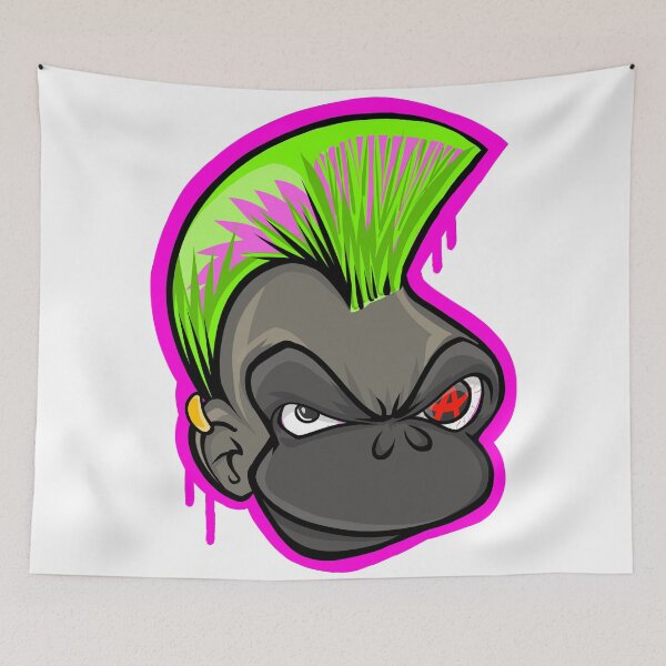 Item preview, Anarchist Punk Monkey With Mohawk Graffiti designed and sold by EZPAINT.