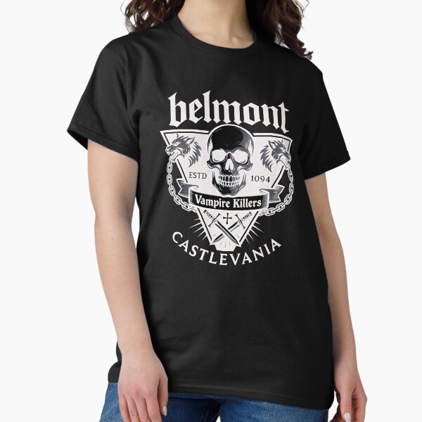 Item preview, Belmont Vampire Killers | Castlevania Fanart | White on Black Gothic Logo Design for Netflix Warriors designed and sold by WAUZ.