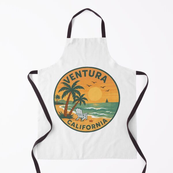 Item preview, Ventura California Retro Beach Sunset Design | Vintage Coastal Art | Summer Vibes Illustration | Ocean and Surf Graphic designed and sold by CircinusStore.