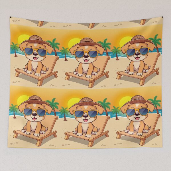 Item preview, Dog On The Beach Kids T-Shirt designed and sold by PrzemekFanShop.