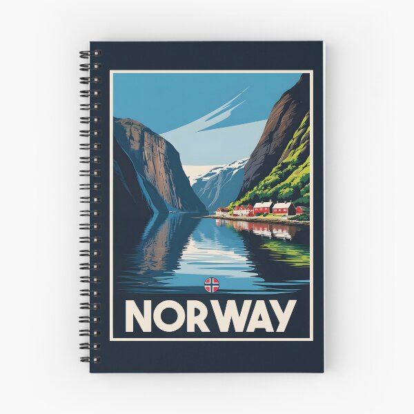 Item preview, A Vintage Travel Illustration of the Fjords - Norway  designed and sold by GoodOldVintage.