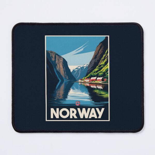 Item preview, A Vintage Travel Illustration of the Fjords - Norway  designed and sold by GoodOldVintage.