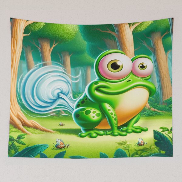 Item preview, Cartoon Frog Farting designed and sold by connie campbell.