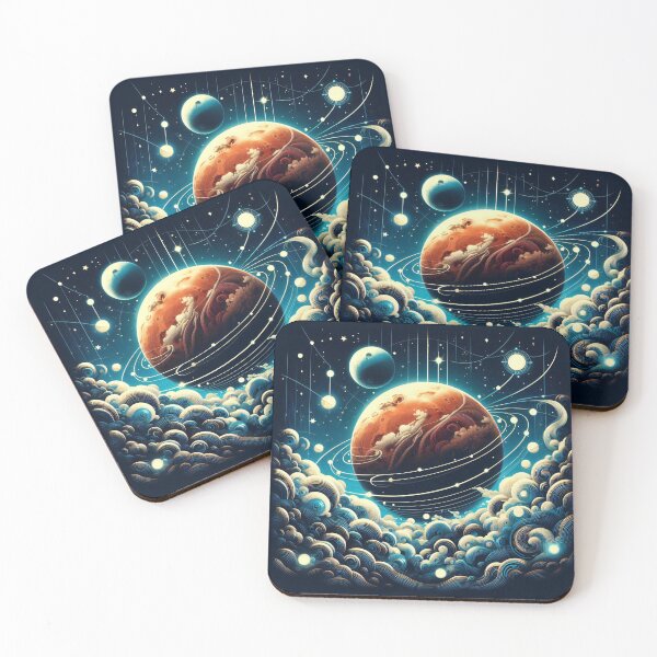 Item preview, Cloud Universe Mars and Moon designed and sold by JohnnyVillas.