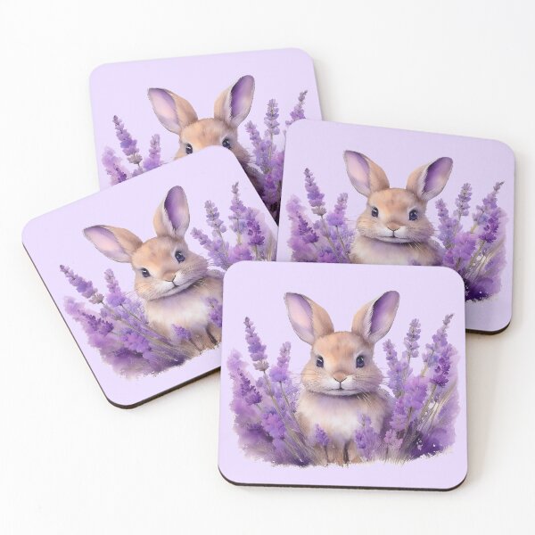 Item preview, Watercolor of a Cute Rabbit in a Lavender Field designed and sold by Hnd-Design.