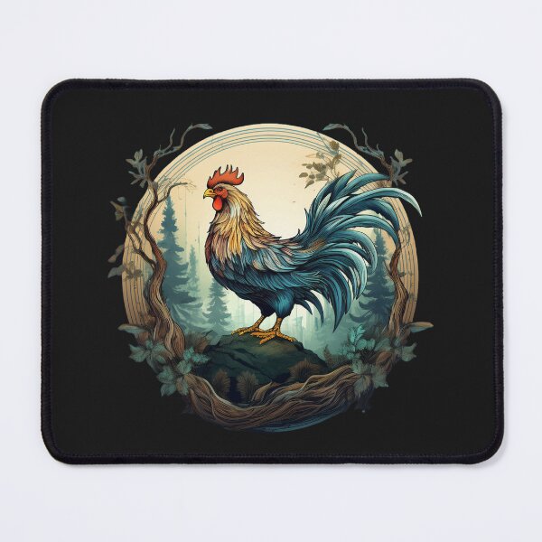 Item preview, Rooster – Sacred Lunar Guardian designed and sold by Gnome Grove.
