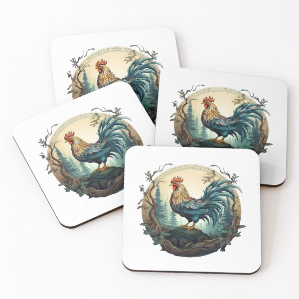 Item preview, Rooster – Sacred Lunar Guardian designed and sold by Gnome Grove.