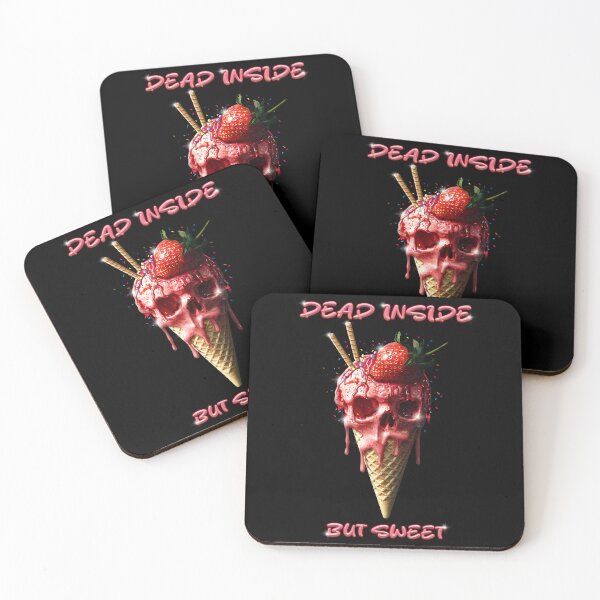 Item preview, Dead Inside But Sweet – Gothic Skull Ice Cream Cone, Pastel Goth & Alternative Fashion designed and sold by DarkDesign69.