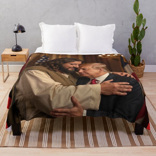 Item preview, Donald Trump Embraced by Jesus Christ  designed and sold by RedWaveGals.