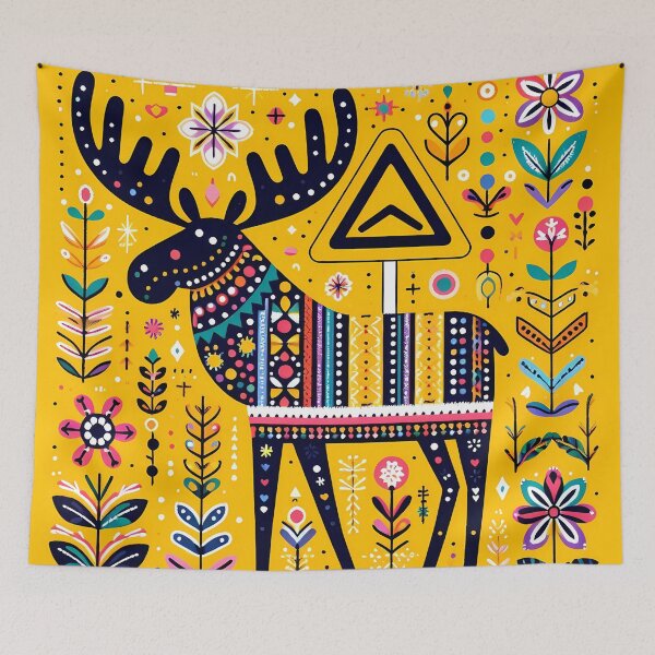 Item preview, Chasing the Moose – Scandinavian Legends in Colour by heidiannemorris © designed and sold by FOLK ART FUSION by heidiannemorris.