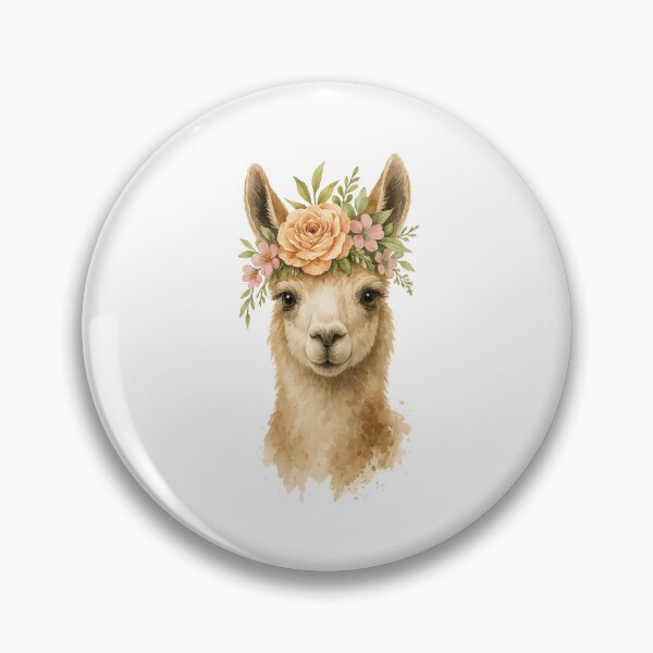 Item preview, Watercolor Llama with Flower Crown – Boho Animal Art designed and sold by Print-Zoo.