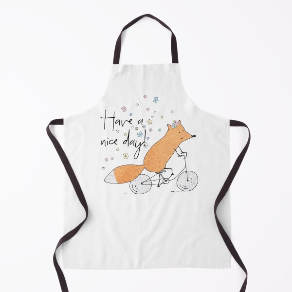 Item preview, Cute Fox on Bicycle – Have a Nice Day Whimsical Art designed and sold by ArtStyleAlice.