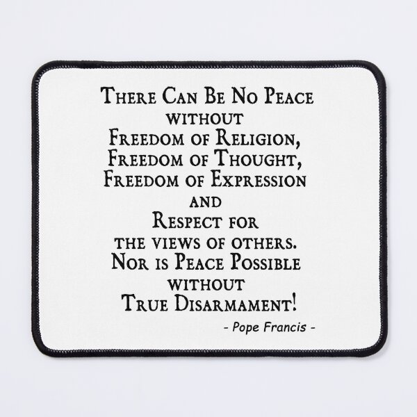 Item preview, Pope Francis last message to the world, Urbi et Orbi, quote world peace, black designed and sold by ramwebroom.
