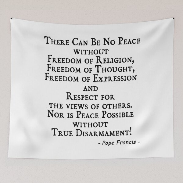 Item preview, Pope Francis last message to the world, Urbi et Orbi, quote world peace, black designed and sold by ramwebroom.