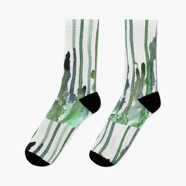 Item preview, Líneas de agua abstractas Acuarela Arte fantástico en verde I designed and sold by Irina Sztukowski.