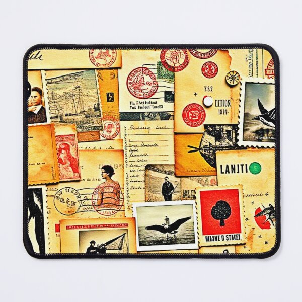 Item preview, Vintage Paper Collage Art designed and sold by Health And Fitness Posts e-Store.