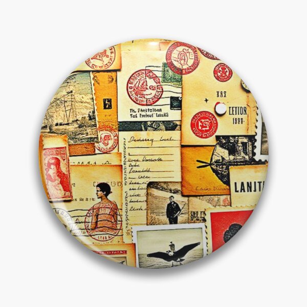 Item preview, Vintage Paper Collage Art designed and sold by Health And Fitness Posts e-Store.