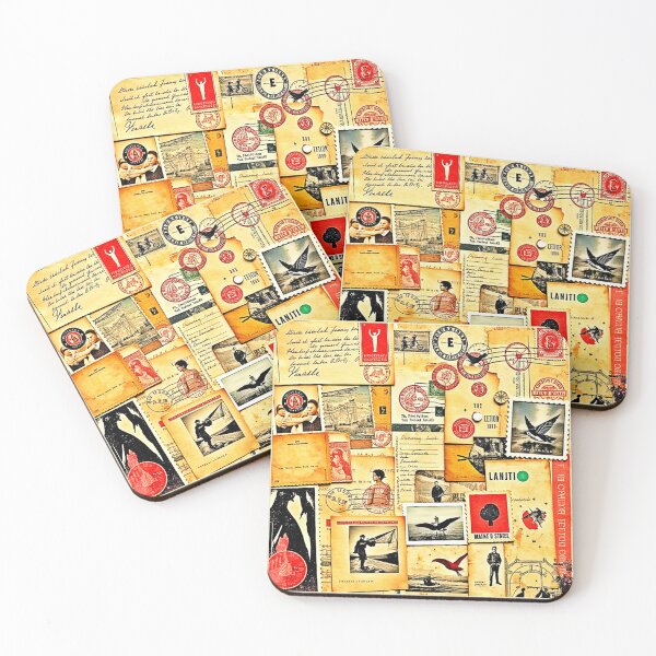 Item preview, Vintage Paper Collage Art designed and sold by Health And Fitness Posts e-Store.