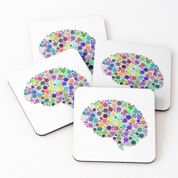 Item preview, Brain Dots (white) designed and sold by ColorfulCortex.
