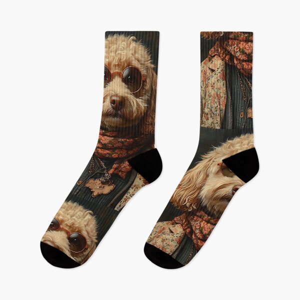 Item preview, Flower Power Labradoodle - Stylish Animal Art designed and sold by Chrisjeffries24.