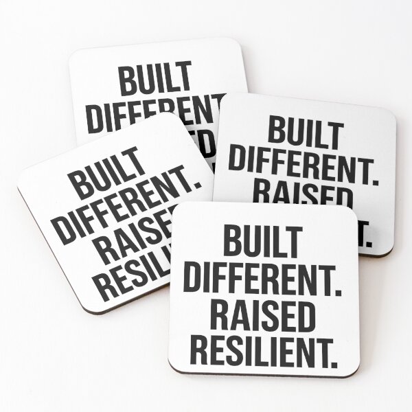 Item preview, Built Different. Raised Resilient. | Bold Motivational Design designed and sold by BuiltOnBold.