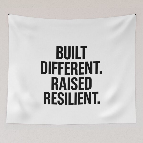Item preview, Built Different. Raised Resilient. | Bold Motivational Design designed and sold by BuiltOnBold.