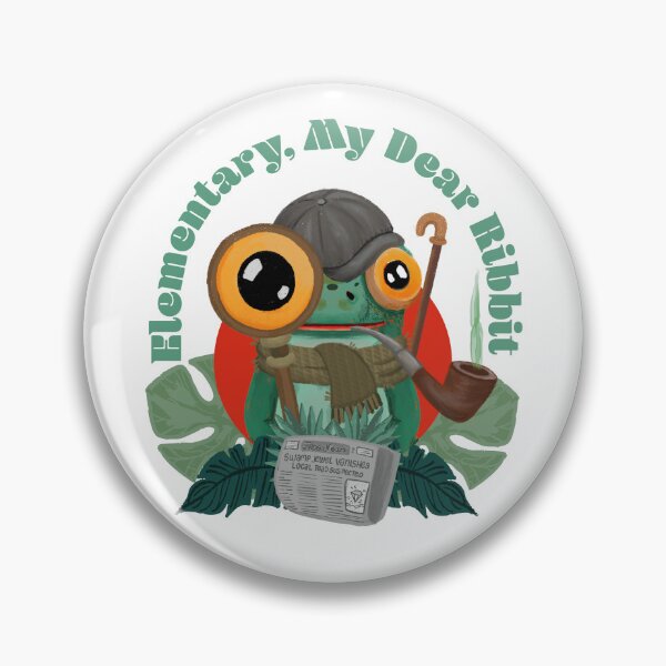Item preview, Elementary, My Dear Ribbit – Detective Frog designed and sold by TheCrayonNest.