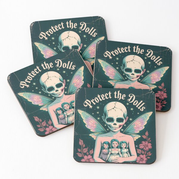 Item preview, Protect the Dolls - Mystical Fairy with Skull Face - Vintage Fantasy Design designed and sold by ThatBBStore.