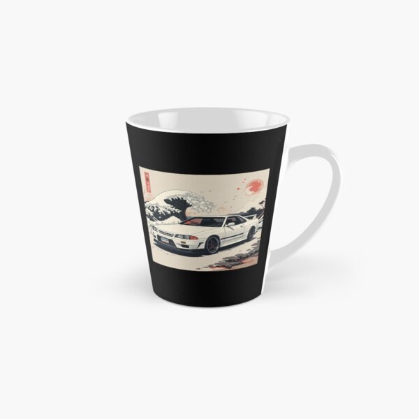 Item preview, White R32 GTR x Great Wave Retro Art designed and sold by TheArtOfCar.