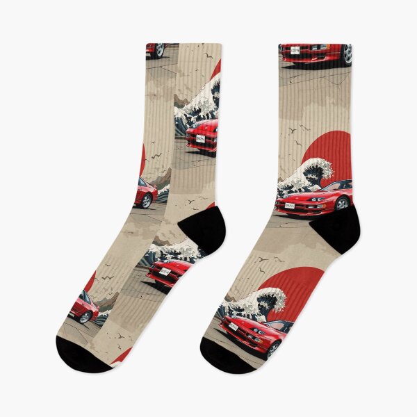Item preview, 300ZX Twin Turbo with Great Wave Retro Art designed and sold by TheArtOfCar.