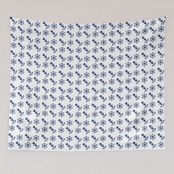 Item preview, Anchor and Wheel Nautical Pattern designed and sold by CharliesDoodles.