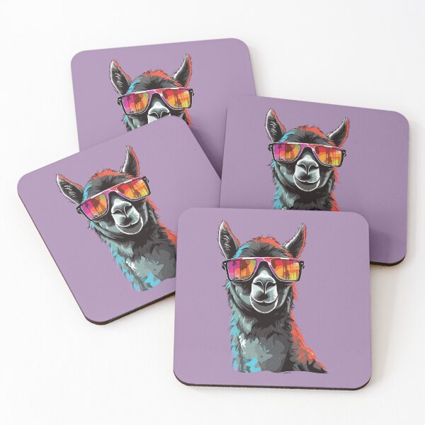 Item preview, Black Llama with Sunglasses designed and sold by inspiredalike.